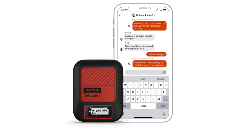 Garmin InReach Messenger Plus Communicator, Red/Black, 010-02887-00