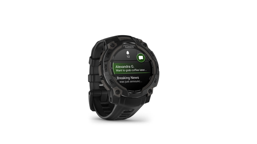 Garmin Instinct 3 Amoled GPS Watch, 45mm dia, Black, 010-02936-00
