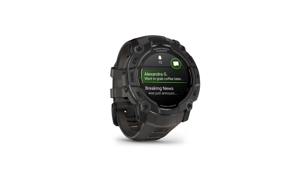 Garmin Instinct 3 Amoled GPS Watch, 50mm dia, Black/Charcoal, 010-03020-00