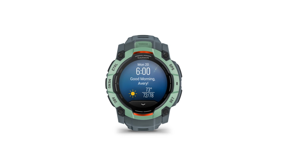 Garmin Instinct 3 Amoled GPS Watch, 50mm dia, Neotropic/Twilight, 010-03020-01