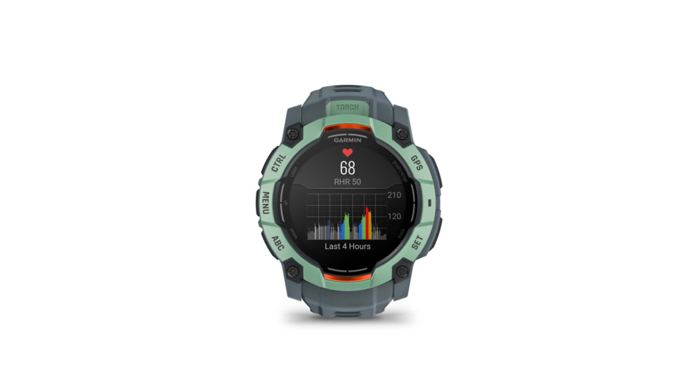 Garmin Instinct 3 Amoled GPS Watch, 50mm dia, Neotropic/Twilight, 010-03020-01
