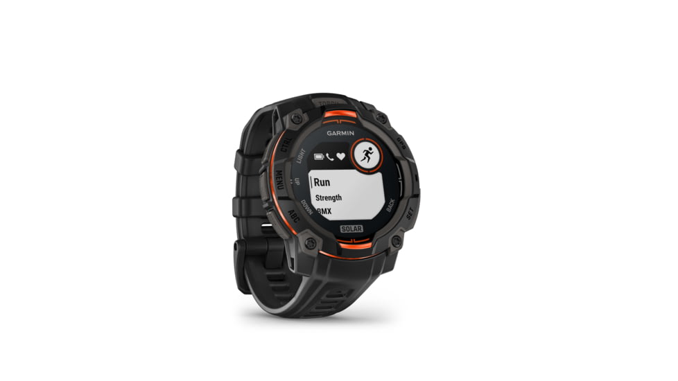 Garmin Instinct 3 Solar GPS Watch, 45mm dia, Black, 010-02934-00