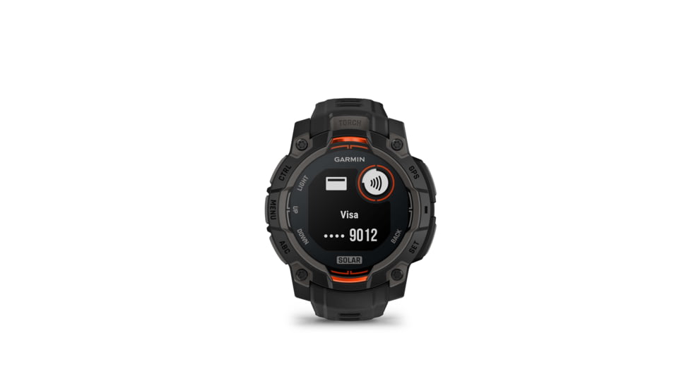 Garmin Instinct 3 Solar GPS Watch, 45mm dia, Black, 010-02934-00