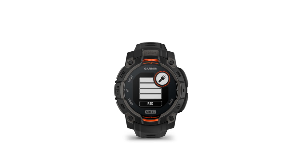 Garmin Instinct 3 Solar GPS Watch, 45mm dia, Black, 010-02934-00