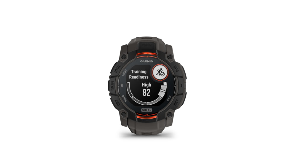 Garmin Instinct 3 Solar GPS Watch, 50mm dia, Black/Charcoal, 010-02935-00