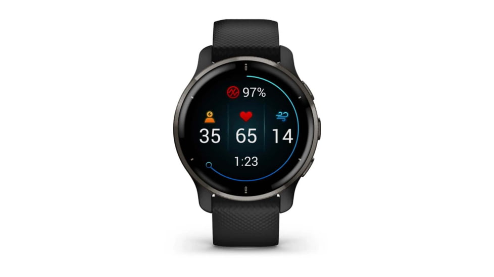 Garmin Venu 2 Plus Smartwatch, Black/Slate, 43mm, 010-02496-01