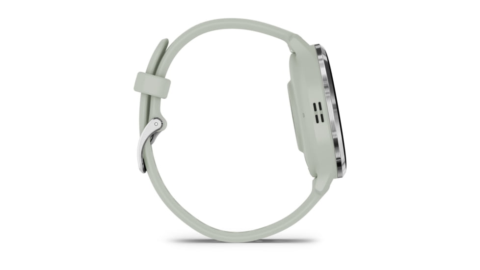 Garmin Venu 3S Watch, Silver Stainless Steel Bezel w/ Sage Gray Case and Silicone Band, 010-02785-01