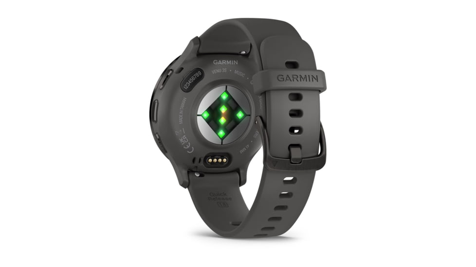 Garmin Venu 3S Watch, Slate Stainless Steel Bezel w/ Pebble Gray Case and Silicone Band, 010-02785-00