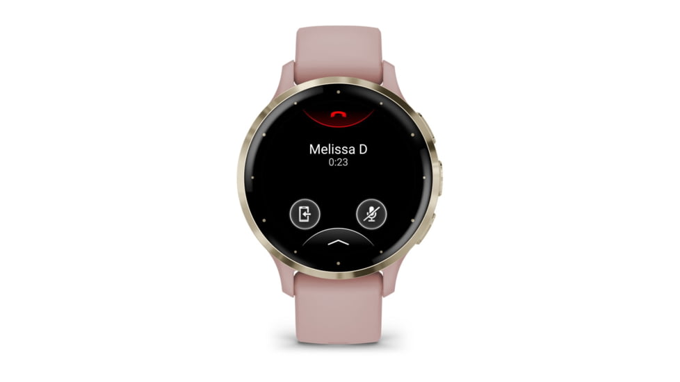 Garmin Venu 3S Watch, Soft Gold Stainless Steel Bezel w/ Dust Rose Case and Silicone Band, 010-02785-03