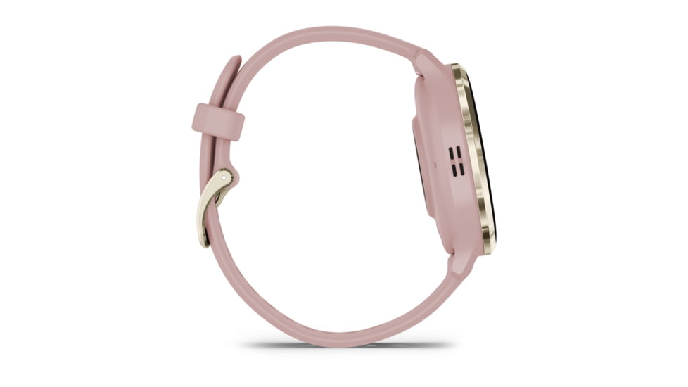 Garmin Venu 3S Watch, Soft Gold Stainless Steel Bezel w/ Dust Rose Case and Silicone Band, 010-02785-03