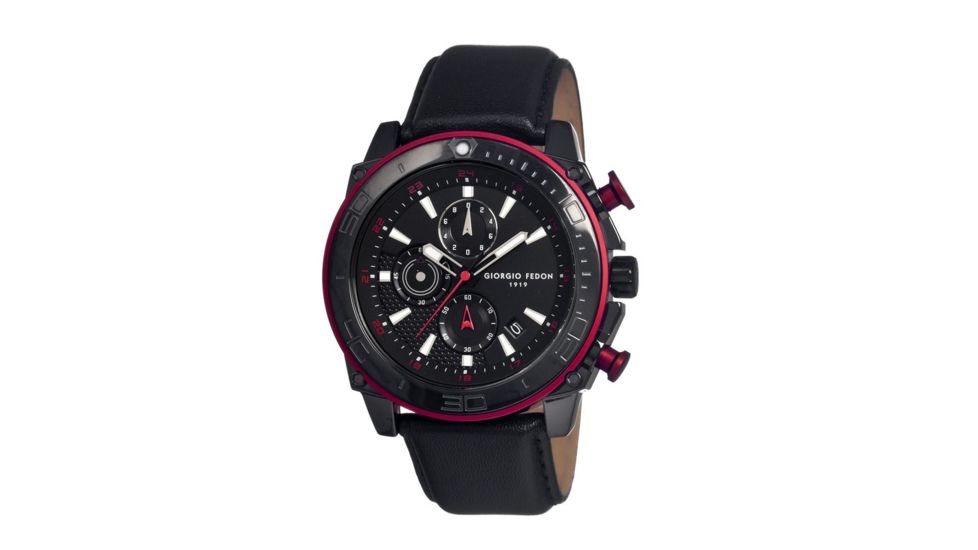 Giorgio Fedon 1919 Speed Timer III Mens Watch, Black Dial, 46mm Case Diameter GIOGFBC002