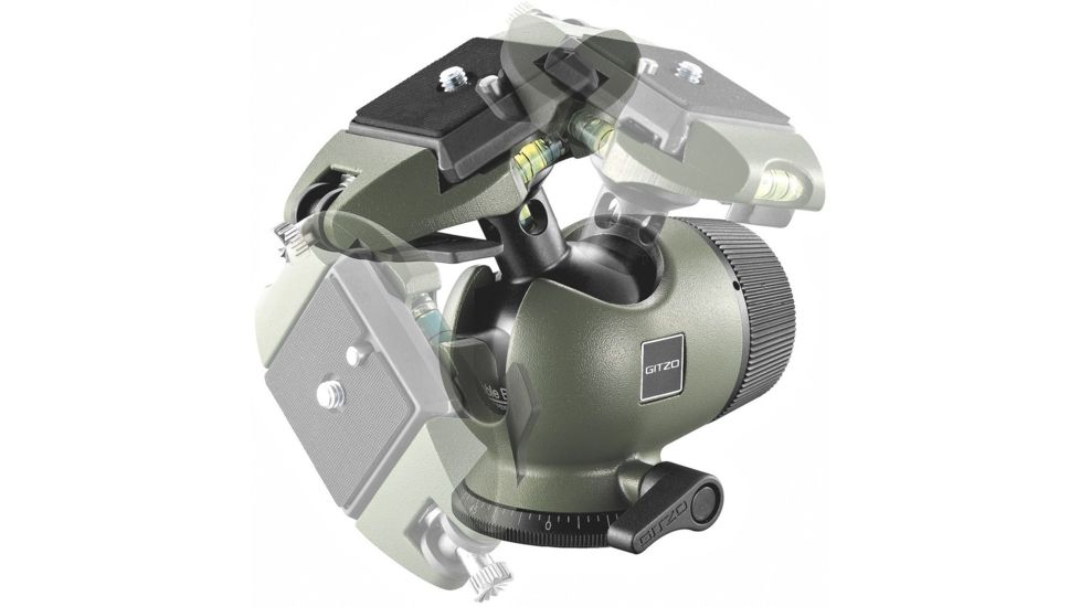 Gitzo Safari Series 2 Ball Head w/Quick Release Showing Ball Range GH2780FQR