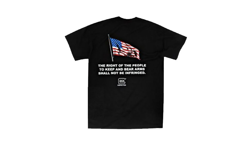Glock AA49009 Short Sleeve 2nd Amendment T-Shirt Black Large Cotton/Polyester