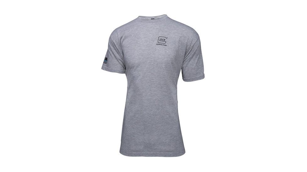 Glock AP95681 Weve Got Your Six Medium Short Sleeve T-Shirt Gray Cotton/Polyes