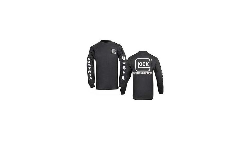 Glock Long Sleeve Shooting Sport T-Shirt, Black, Medium, GLAP61405
