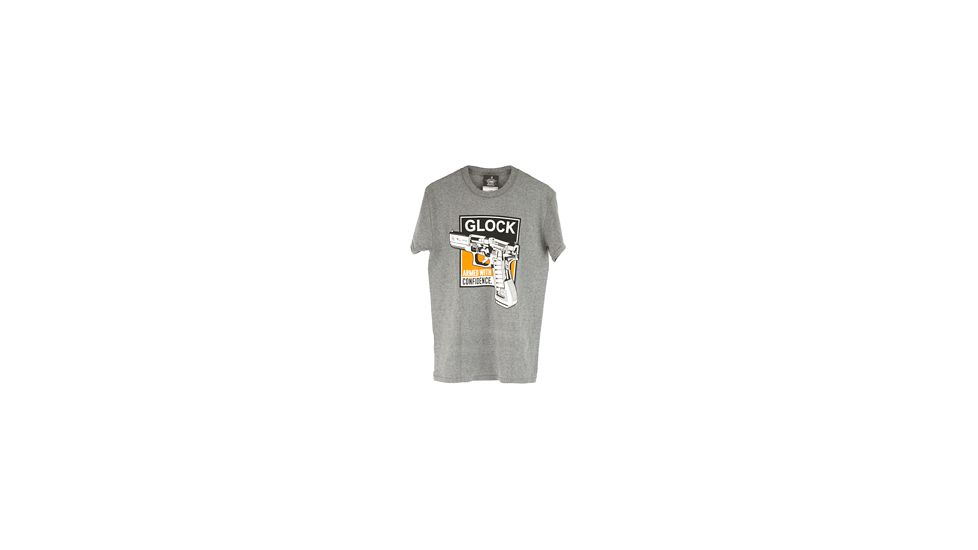 Glock Short Sleeve Technical Shirt, Gray, Large, GLAP95060