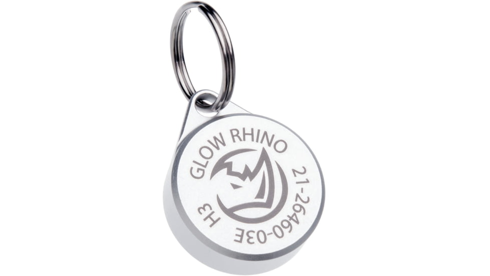 Glow Rhino Waypoint Compass, Tritium Keychain Compass, Aluminum with Satin Finish, COMPASS-001-AL