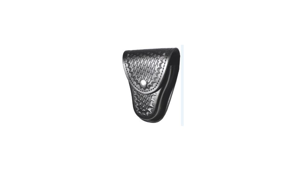 Gould &amp; Goodrich Leather Duty B80 Handcuff Case/Glove Pouch, Black Weave, Standard Hardware, B80W