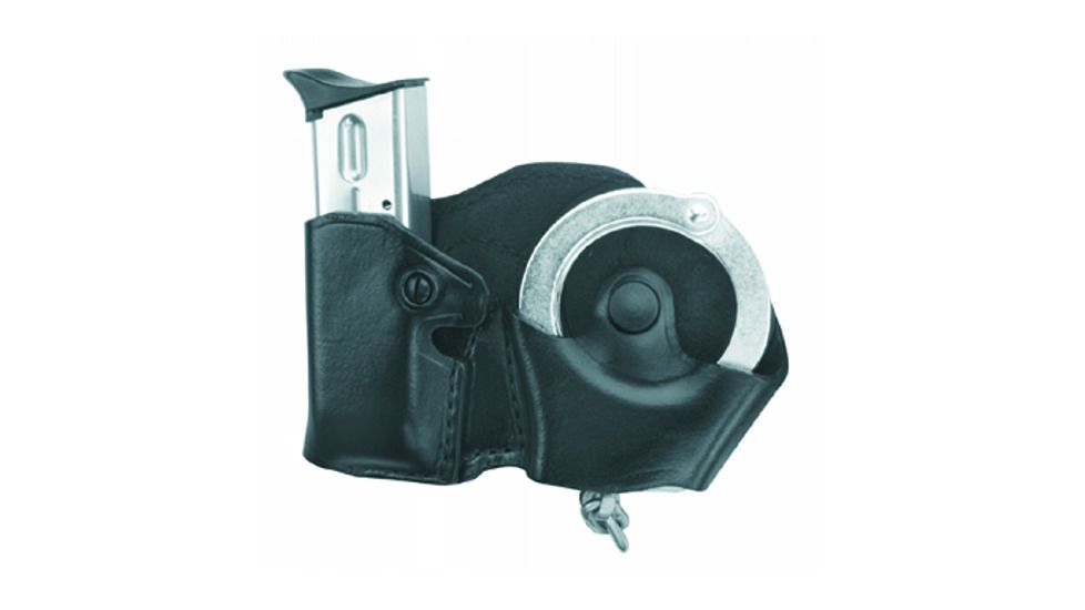 Gould &amp; Goodrich Cuff/Mag Case w/Belt Loops, Colt 9mm/.40, Right Hand, Black, B841-3