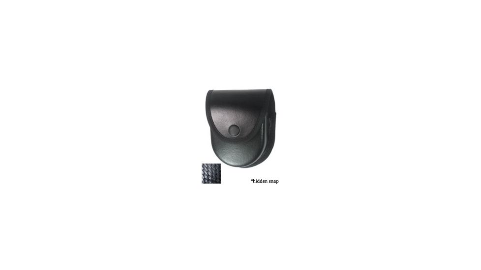 Gould &amp; Goodrich L-Force Double Handcuff Case, Hidden Snap, Black Weave, L596WHS