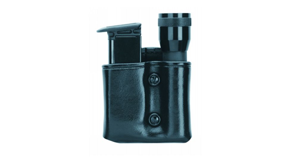 Gould &amp; Goodrich Flashlight/Mag Case Combo, Ruger 9mm &amp; Similar, Left Hand, Black, B860-3LH