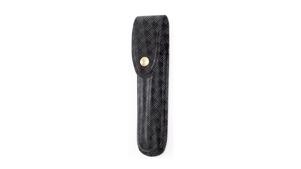 Gould &amp; Goodrich Flashlight Case w/Flap Coast HP7R Flashlight, Brass Snap, Black Weave, B672-3WBR