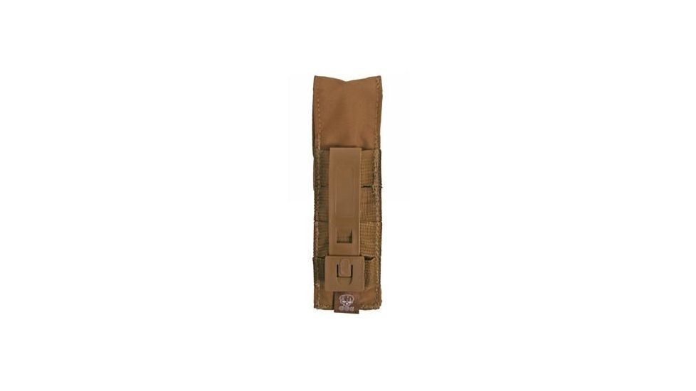 Grey Ghost Gear Flashlight Pouch, MALICE Clips for MOLLE/PALS, Coyote Brown 2011-14