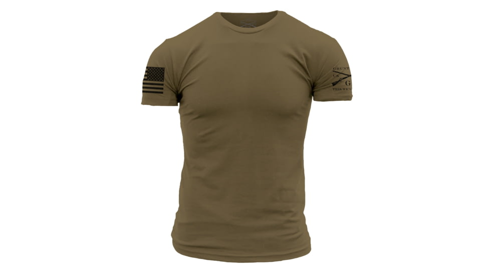 Grunt Style Basic Crew Tee Shirt - Mens, Military Green, 3XL, GS2716-3XL