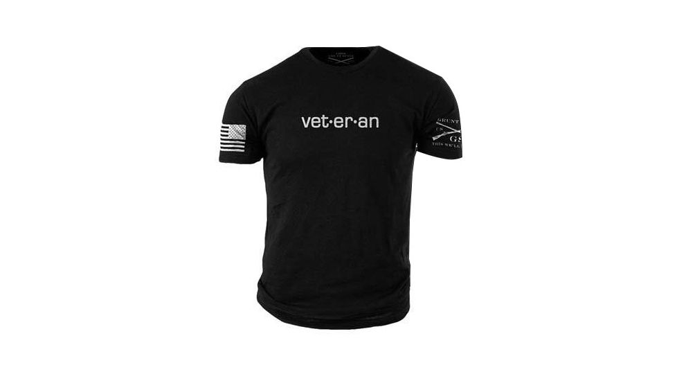 Grunt Style Blank Check Veteran Tee Shirt - Men's, Black, 3XL GS345-3XL