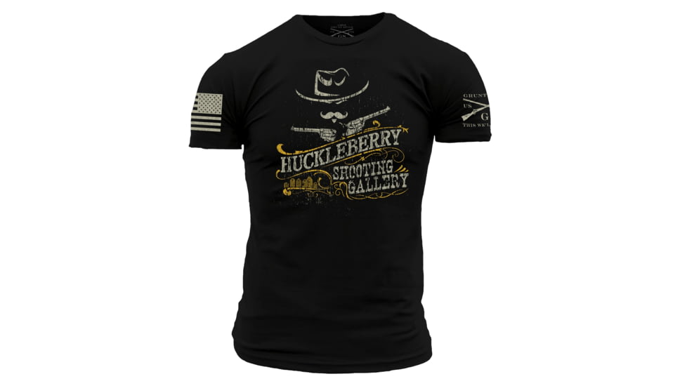 Grunt Style Huckleberry Shooting Gallery T-Shirt - Mens, Black, Extra Large, GS4680-XL