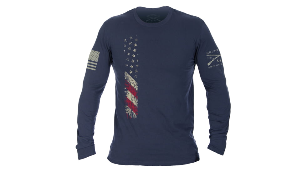 Grunt Style True Colors Long Sleeve T-Shirt - Mens, Indigo, Extra Large, GS3638-XL