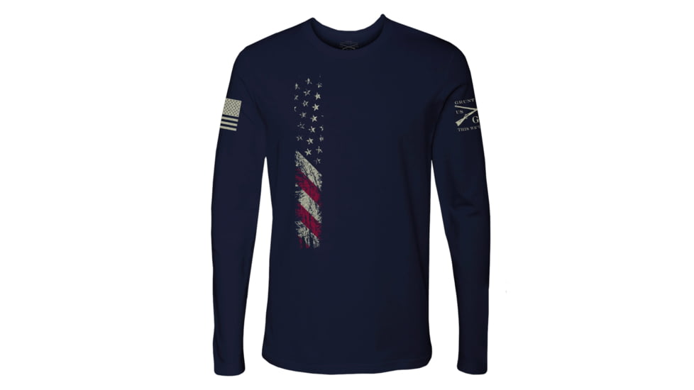 Grunt Style True Colors Long Sleeve T-Shirt - Mens, Midnight Navy, Small, GS4391-S