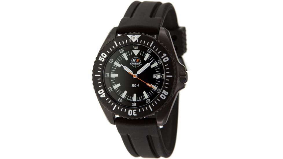 H3 Tactical H3.15210 Blue Shadow 1 Mens Watch - Black Dial, Black Bezel, Rubber Band 