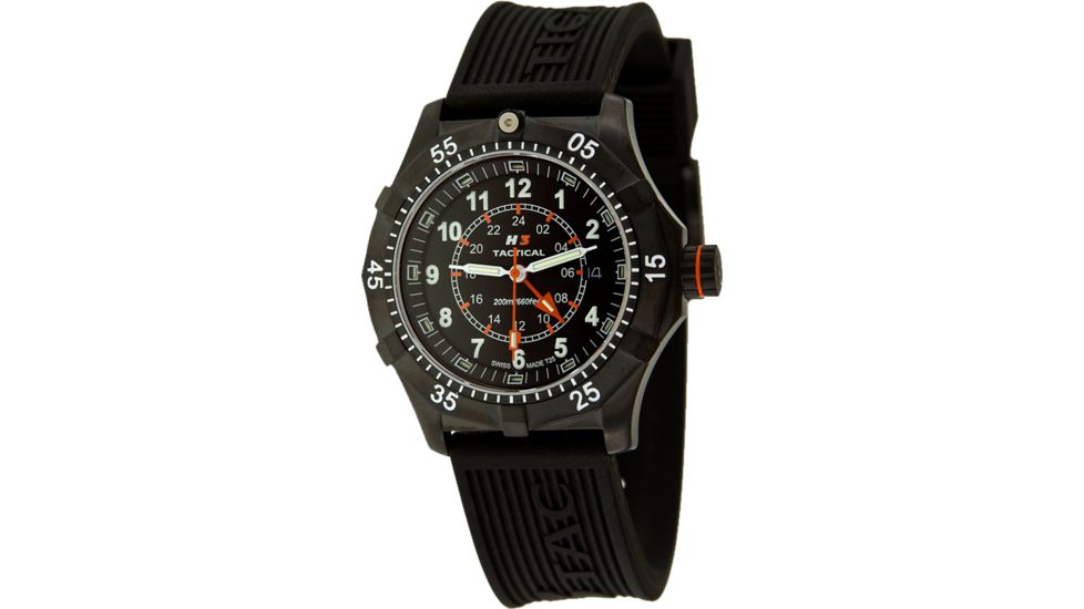 H3 Tactical H3.312231.11 Commander Mens Watch - Black Dial, Black Case, Black Cordura Band - Quartz