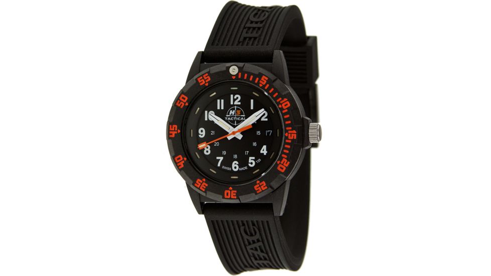H3 Tactical H3.402233.09 Sniper Mens Watch - Black Dial, Black Bezel w/ Organe Markers