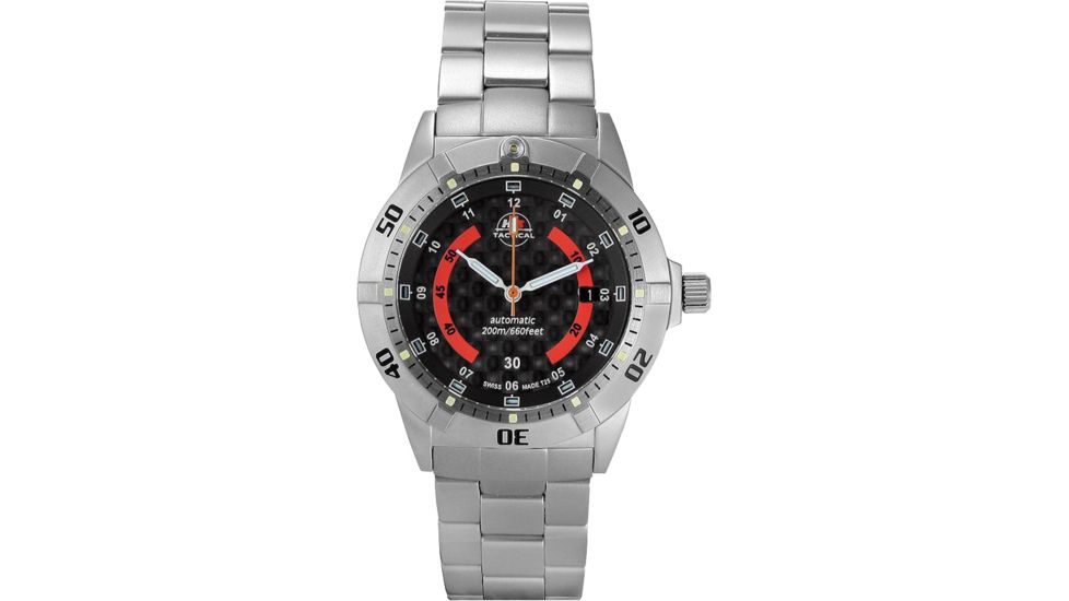 H3 Tactical H3.131111.09 Xtreme-Tec Mens Watch - 46mm, Black Dial, Stainless Steel Bracelet and Case