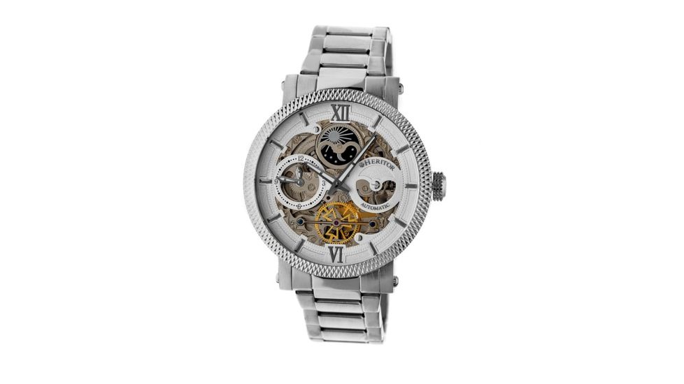 Heritor Automatic Aries Skeleton Bracelet Watch, silver  silver HERHR4401