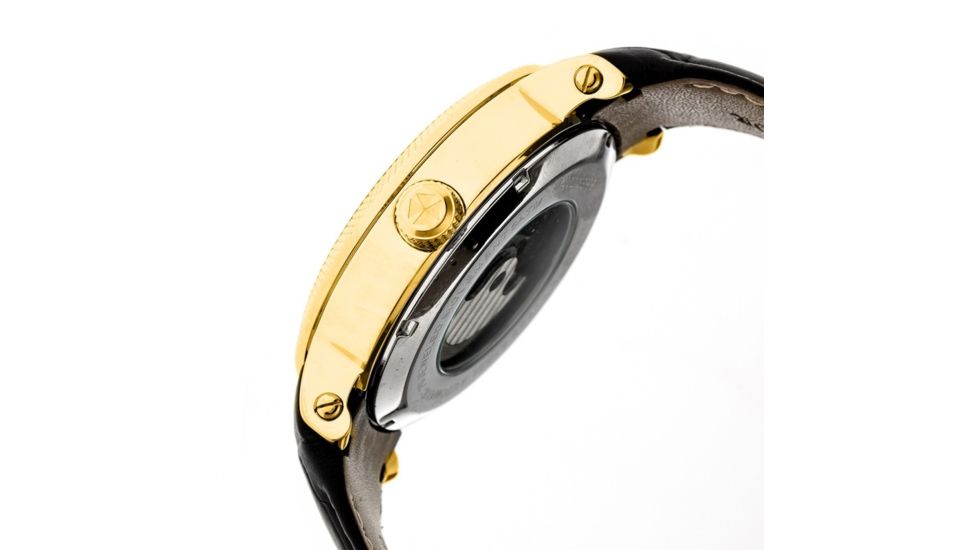 Heritor Automatic Aries Skeleton Bracelet Watch, silver  black HERHR4406