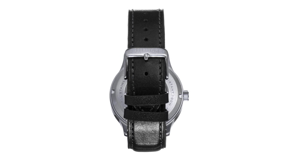 Heritor Automatic Bradford Leather-Band Watch w/Date, Gray/Black - Mens, HERHS1103