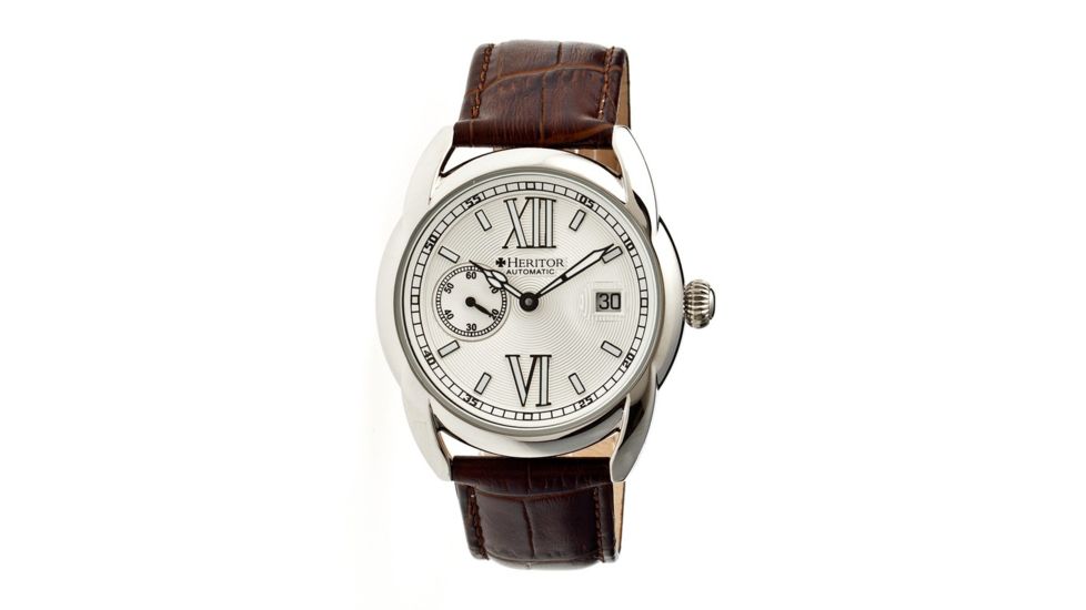 Heritor Automatic Hr1802 Burnell Mens Watch, Silver HERHR1802