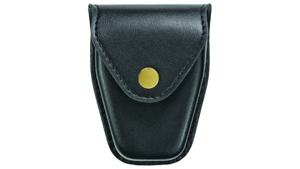 HERO'S PRIDE AirTek Chain &amp; ASP Coated Double Handcuff Case, Plain, Brass Hardware, Black, 1455PA