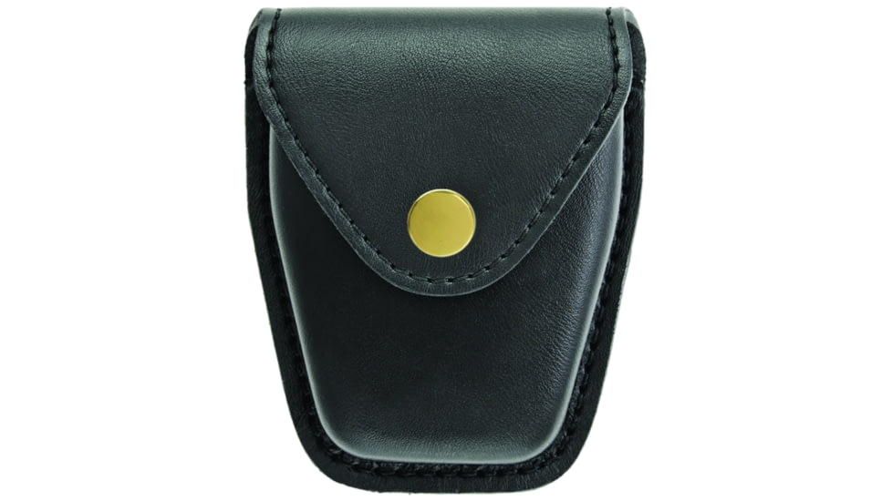 HERO'S PRIDE AirTek Hinged Handcuff Case, Plain, Brass Hardware, Black, 1451PA