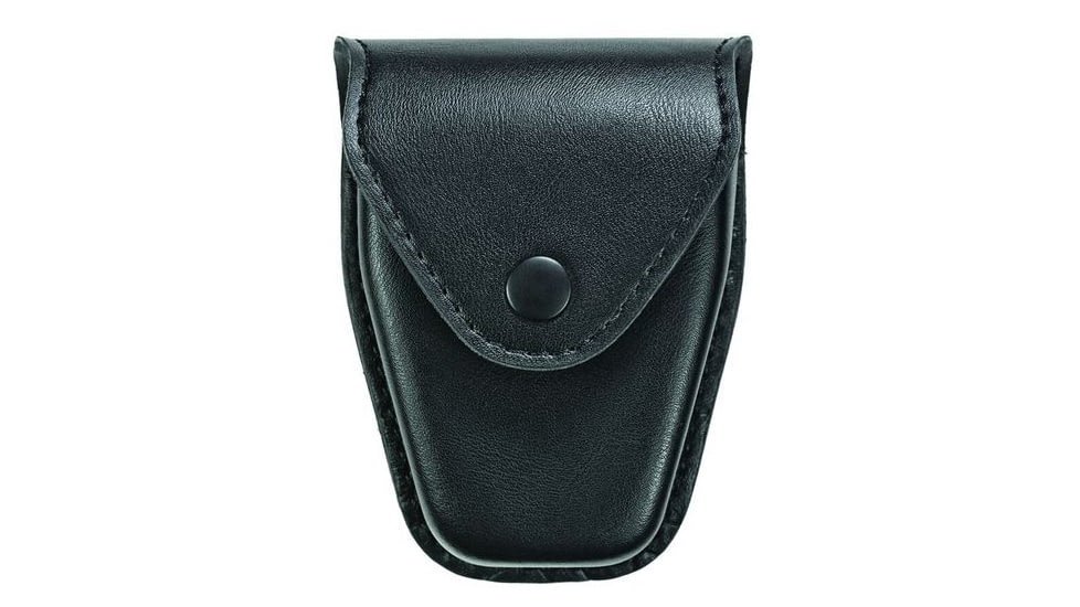 Hero's Pride Handcuff Case, Double, Reg &amp; ASP Chain, AirTek, Smooth, Black Snap 1455PB
