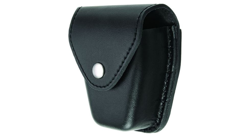 Hero's Pride Handcuff Case, Double, Reg &amp; ASP Chain, AirTek, Smooth, Silver Snap 1455PN