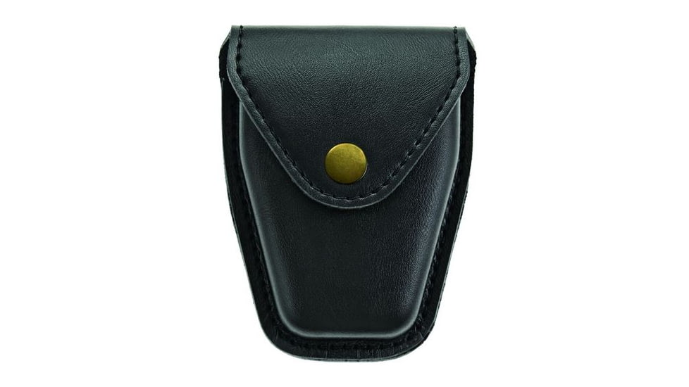 Hero's Pride Handcuff Case, Single, Lg/ASP Chain, AirTek, Smooth, Brass Snap, Large 1452PG