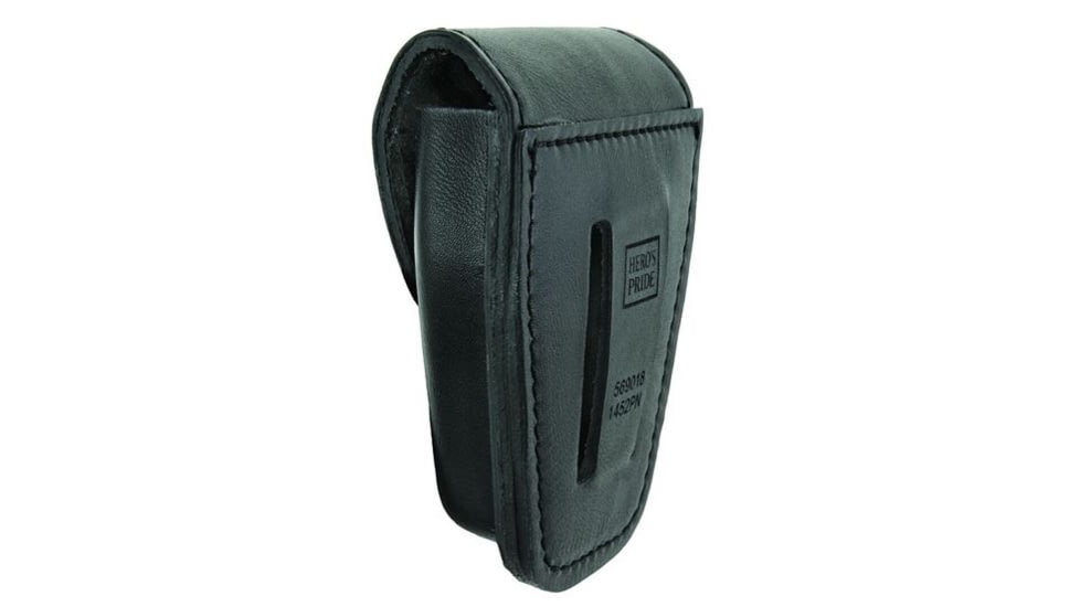 Hero's Pride Handcuff Case, Single, Lg/ASP Chain, AirTek, Smooth, Silver Snap, Large 1452PN