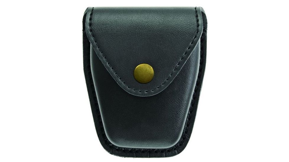 Hero's Pride Handcuff Case, Single, Med/Hinged, AirTek, Smooth, Brass Snap, Medium 1451PG