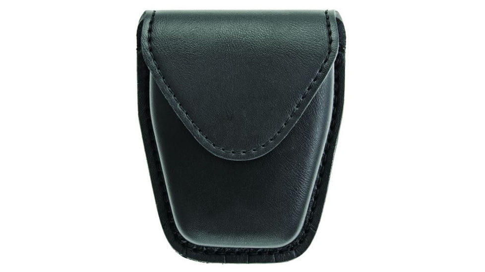 Hero's Pride Handcuff Case, Single, Med/Hinged, AirTek, Smooth, Hidden Snap, Black, Medium 1451PC