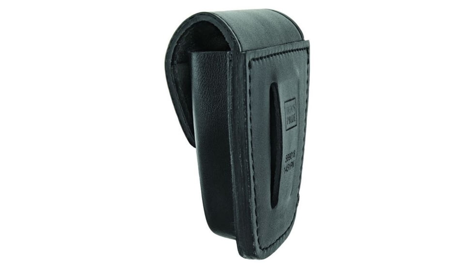 Hero's Pride Handcuff Case, Single, Med/Hinged, AirTek, Smooth, Silver Snap, Medium 1451PN