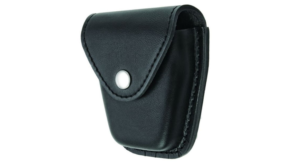 Hero's Pride Handcuff Case, Single, Med/Hinged, AirTek, Smooth, Silver Snap, Medium 1451PN